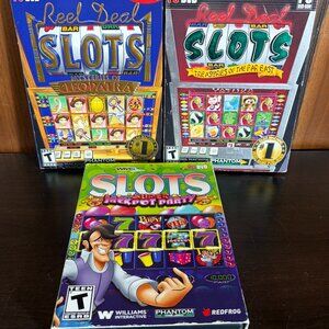 Reel Deal Slots: Treasures of the Far East (PC, 2009) Set of 3 Games - EUC